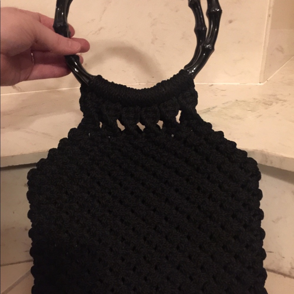 1960s True Vintage Crocheted Bamboo Pinup Bag♥️ - Picture 2 of 8